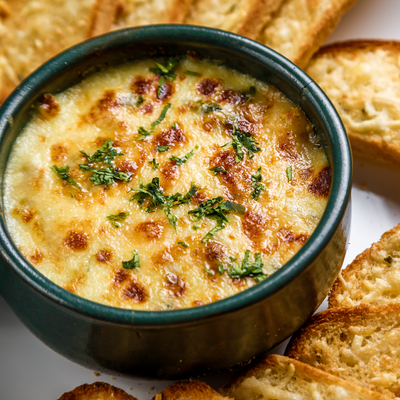 Famous Hot Crab and Artichoke Ramekin Dip