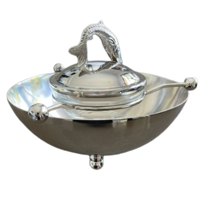 Single Bowl Caviar Serving Set (8")