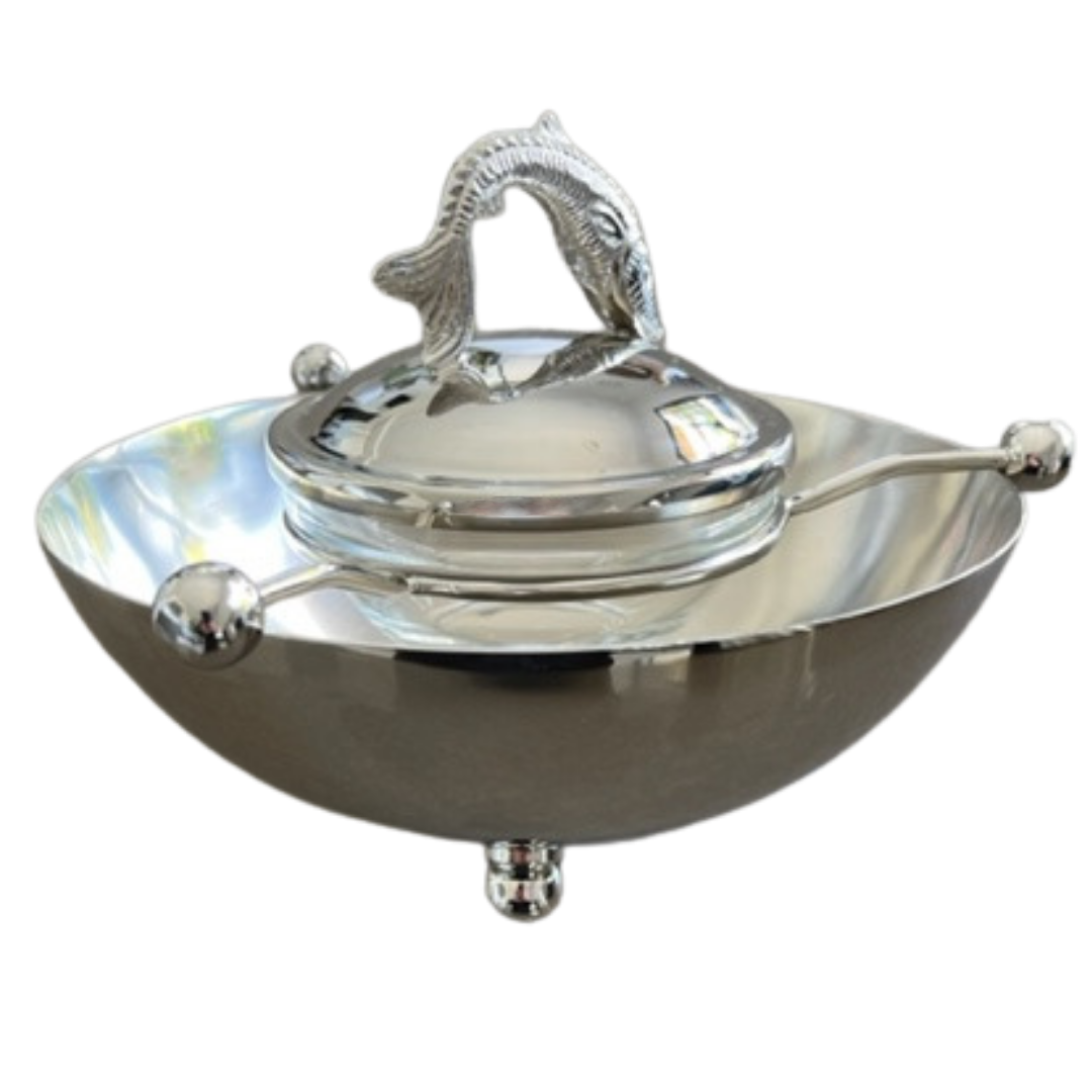 Single Bowl  Caviar Serving Set (8")